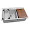 Ruvati 33"x22" Drop-in 60/40 Dbl Topmnt Tight Radius 16Ga SS Ldg Kitchen Sink RVH8035 - alternate 1